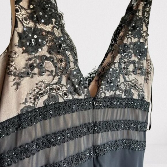 Marina Black Gown with Top Lace Sequins Size 14. Pre-loved. Women's Fashion - Picture 5 of 16